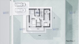 Proiect casa cu 2 etaje - 3 terase - jacuzzi (139 mp) - Rina